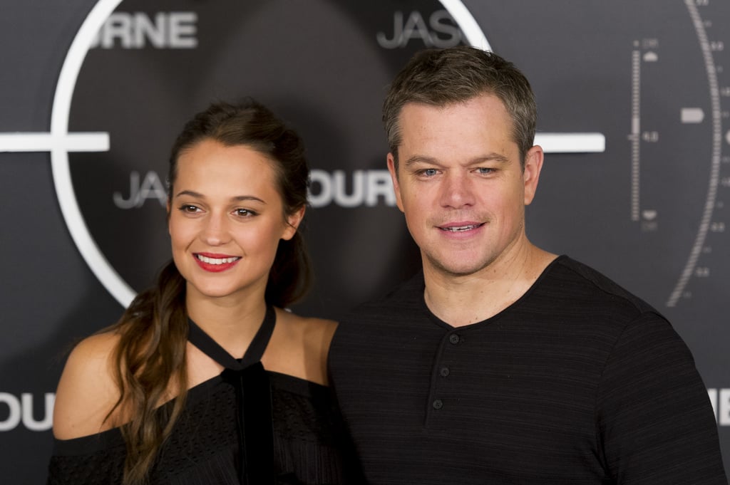 Alicia Vikander and Matt Damon at Jason Bourne Photocall