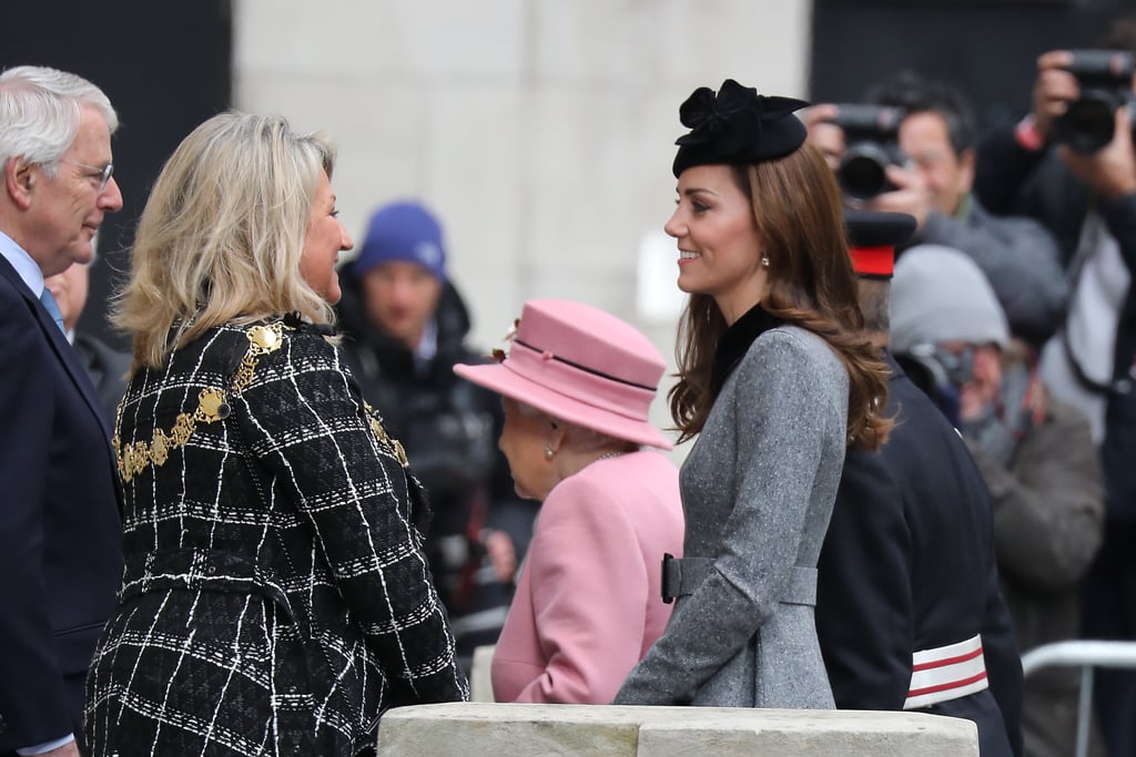 Kate Middleton and Queen Elizabeth II King College March