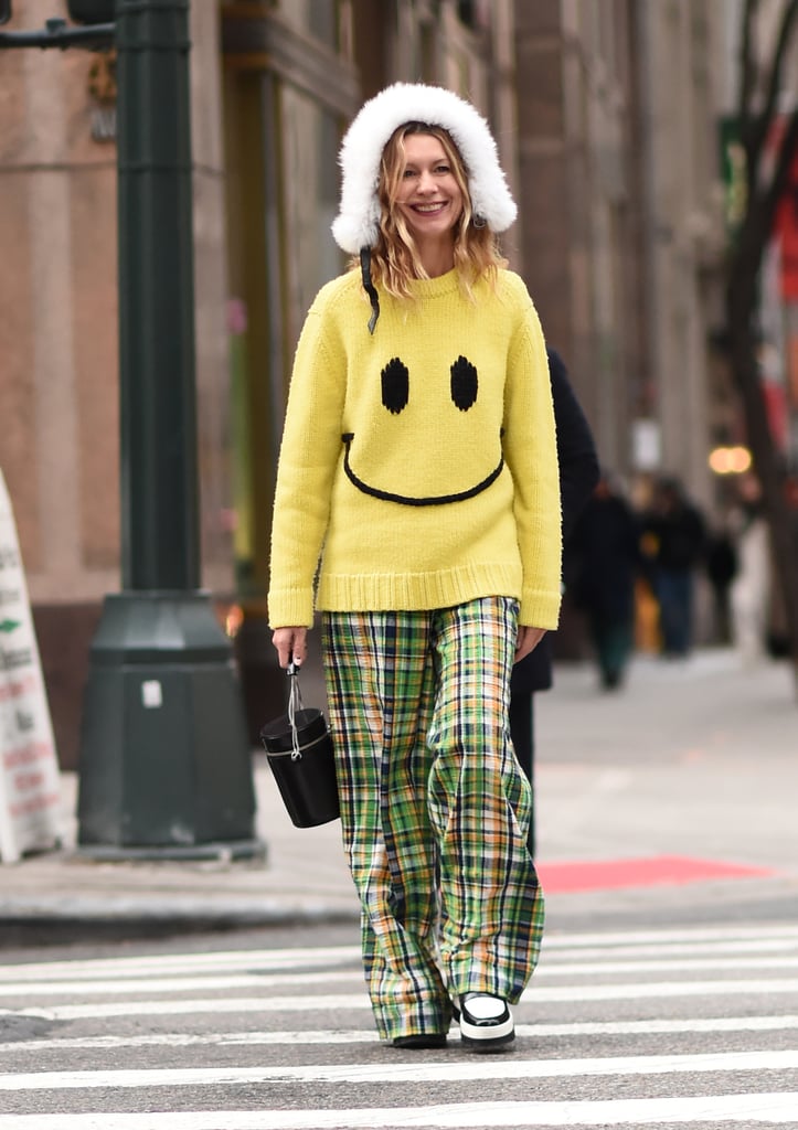 Winter Outfit Idea: A Quirky Sweater and Printed Pants
