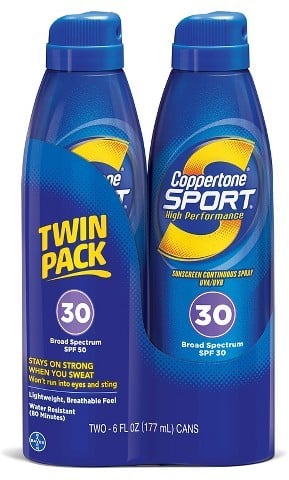 Coppertone Sport C-Spray Sunscreen Twin Pack - SPF 30
