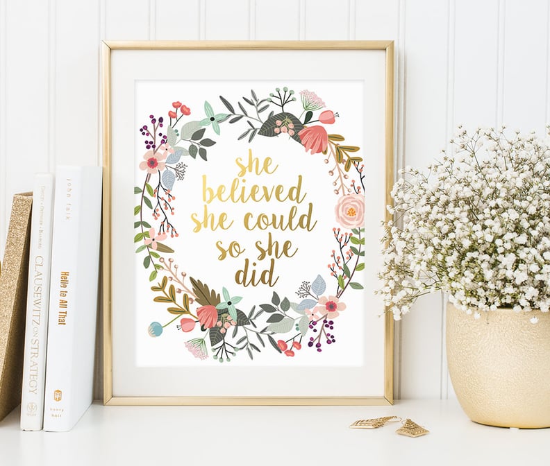 Floral Quote Print