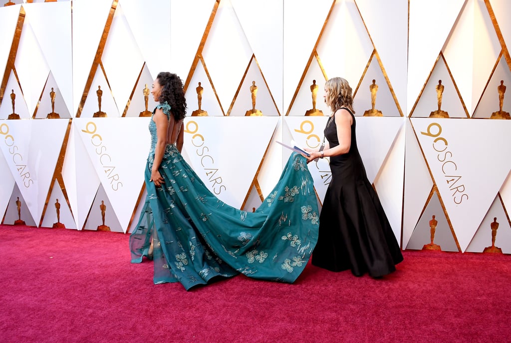 When Betty Gabriel's Dress Was So Big, Her Train Had to Be Carried by Someone Else