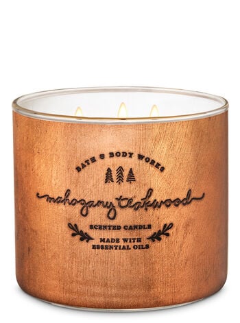 Bath & Body Works Mahogany Teakwood 3-Wick Candle