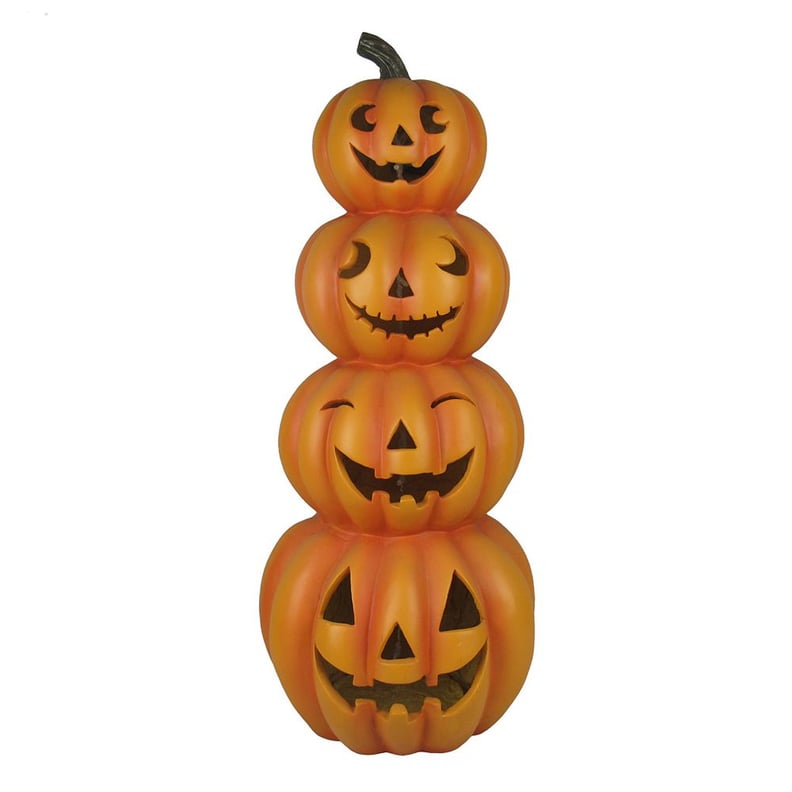 Light-Up Stacked Jack-o'-Lantern Table Decor