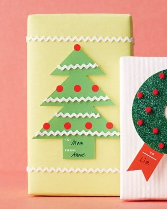Christmas Tree Rickrack Gift Tags