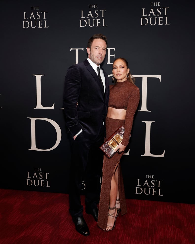 Jennifer Lopez and Ben Affleck at the "The Last Duel" Premiere