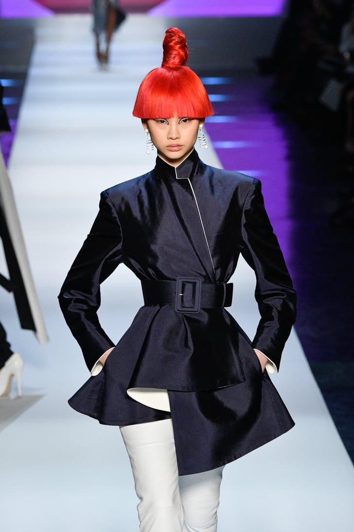 Model Hoyeon Jung walks on the runway during the Louis Vuitton