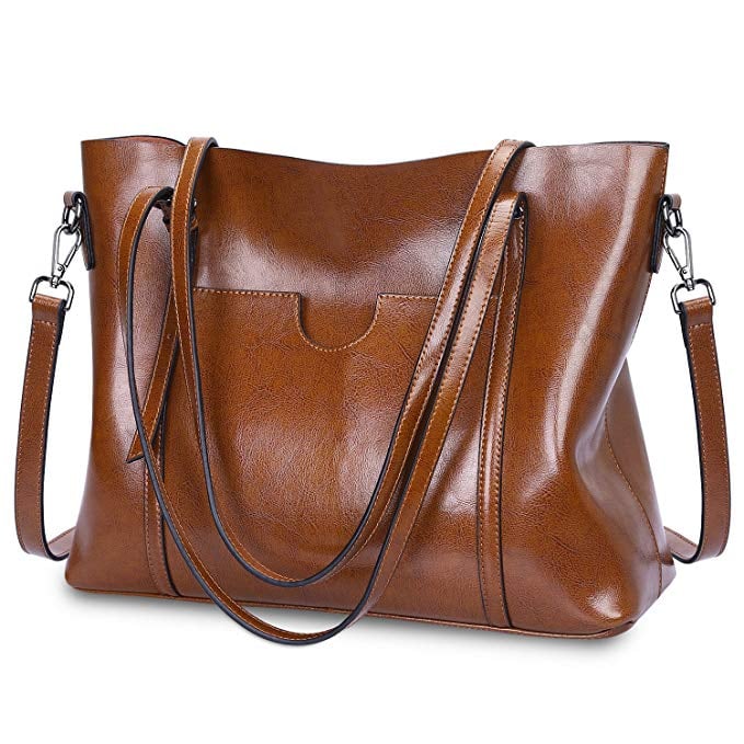 S-ZONE Leather Top Handle Satchel