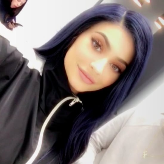 Kylie Jenner Navy Blue Hair February 2017