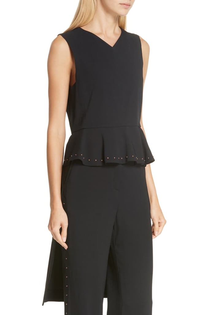 See by Chloé Studded Peplum High/Low Tank