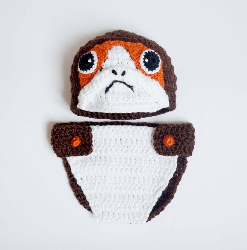 Porg Baby Hat and Diaper Cover