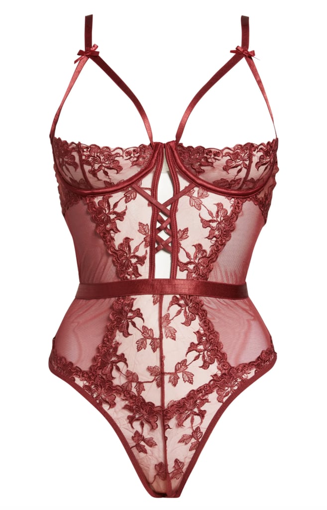 Bare It All: Oh La La Cheri Embroidered Open Cup Teddy