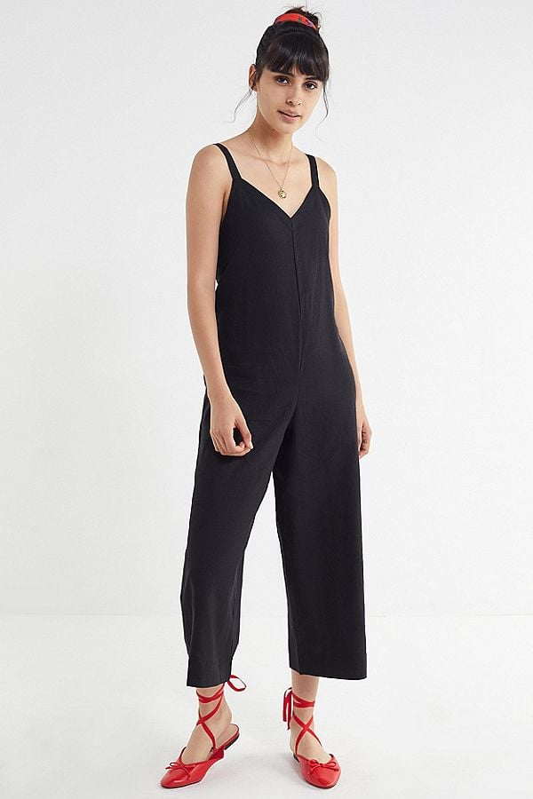UO Marta Linen Side Button Jumpsuit
