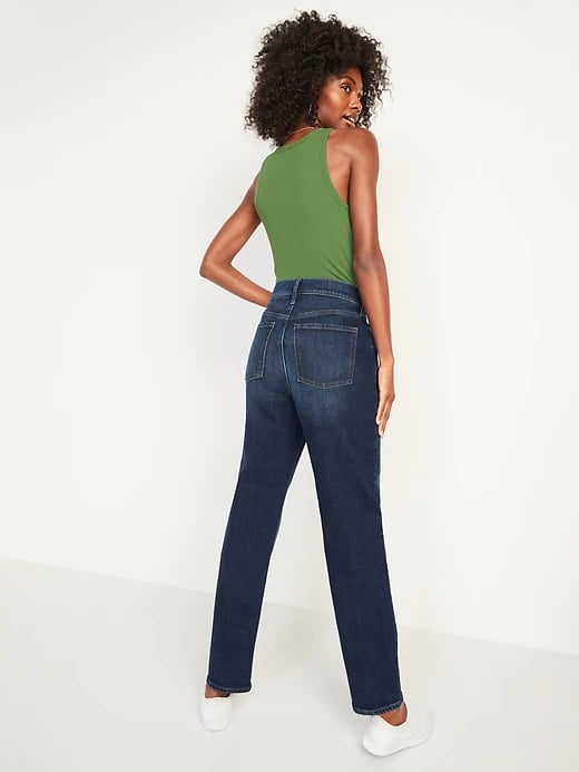 Old Navy Extra High-Waisted Button-Fly Sky-Hi Straight Jeans