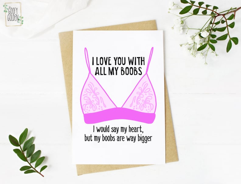 A Sexy Card: Boobs Funny Valentine's Day Card
