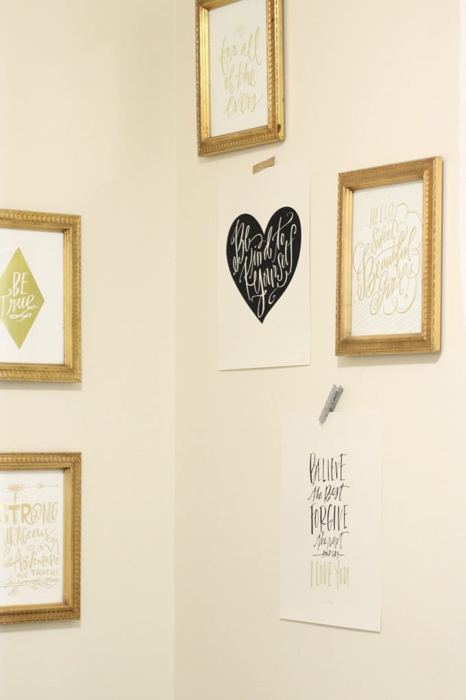 Tone Down a Gallery Wall With Washi Tape