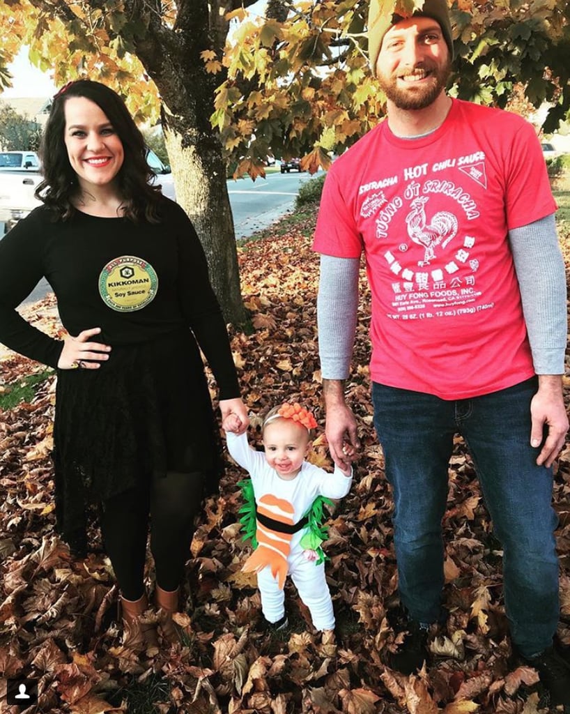 family costumes with newborn