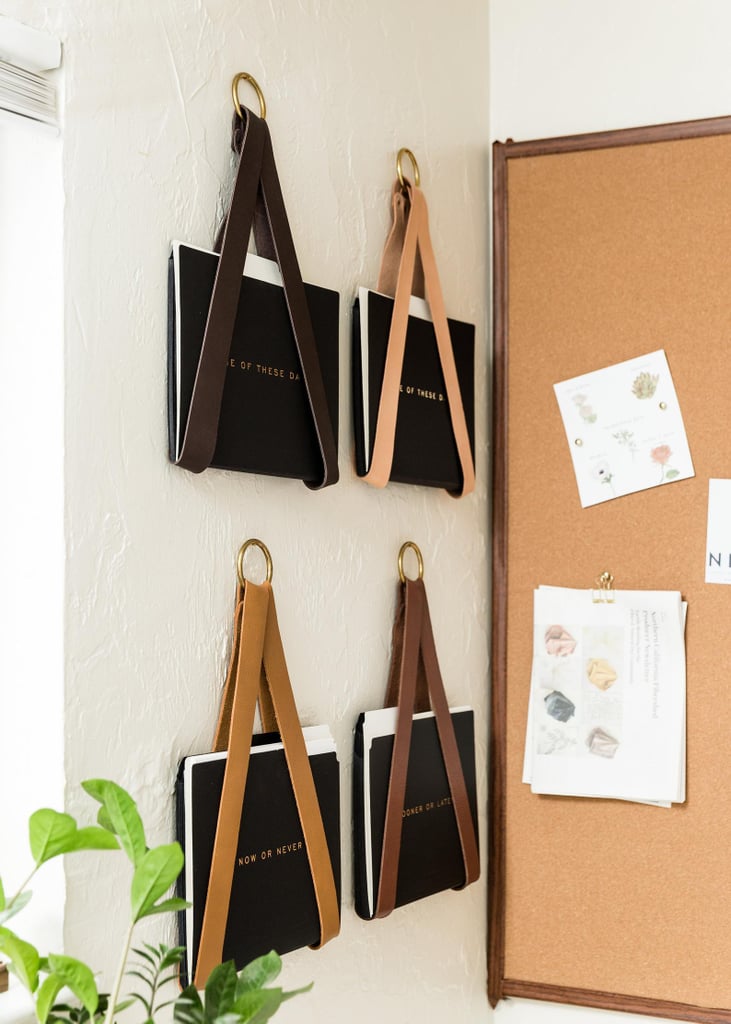 Leather Strap Hanging File Storage Organizer