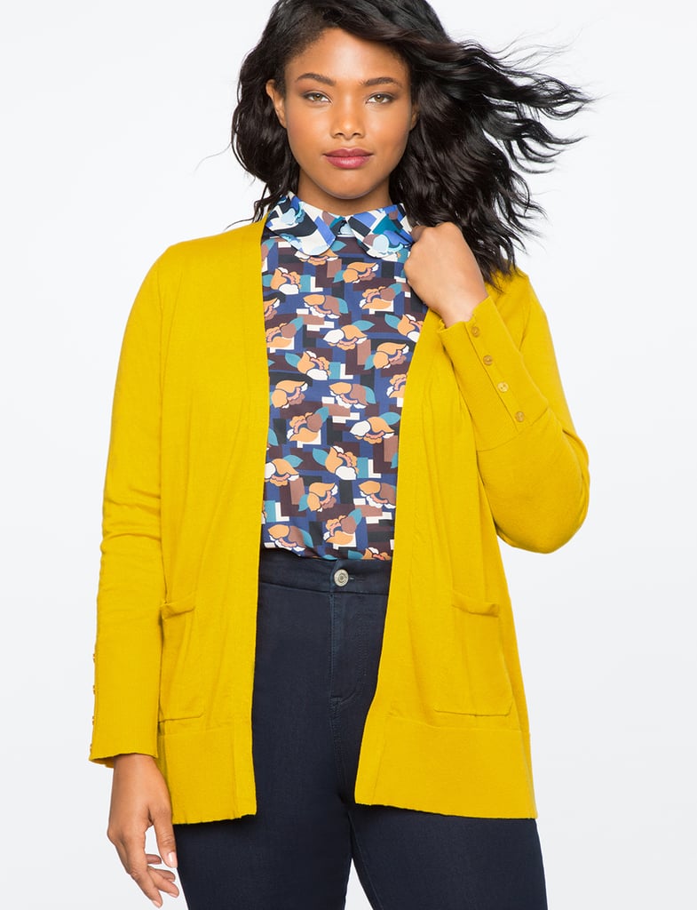 Eloquii Mustard Cardigan