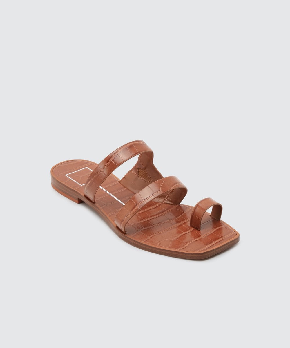 Dolce vita isala 3 sales croc textured slide sandal