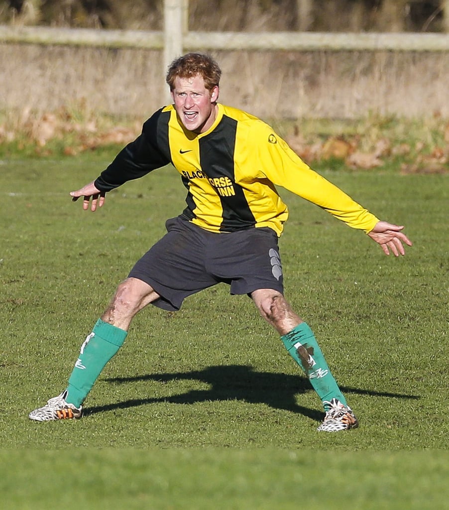 Prince Harry Playing Soccer on Christmas Eve 2014