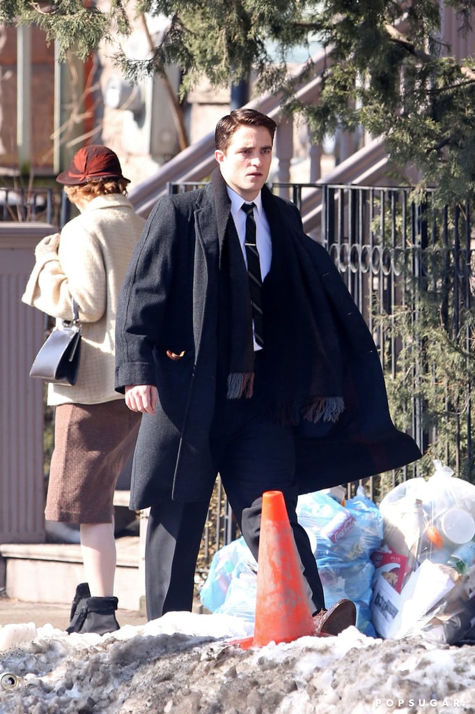 Robert Pattinson Filming Life With Black Hair