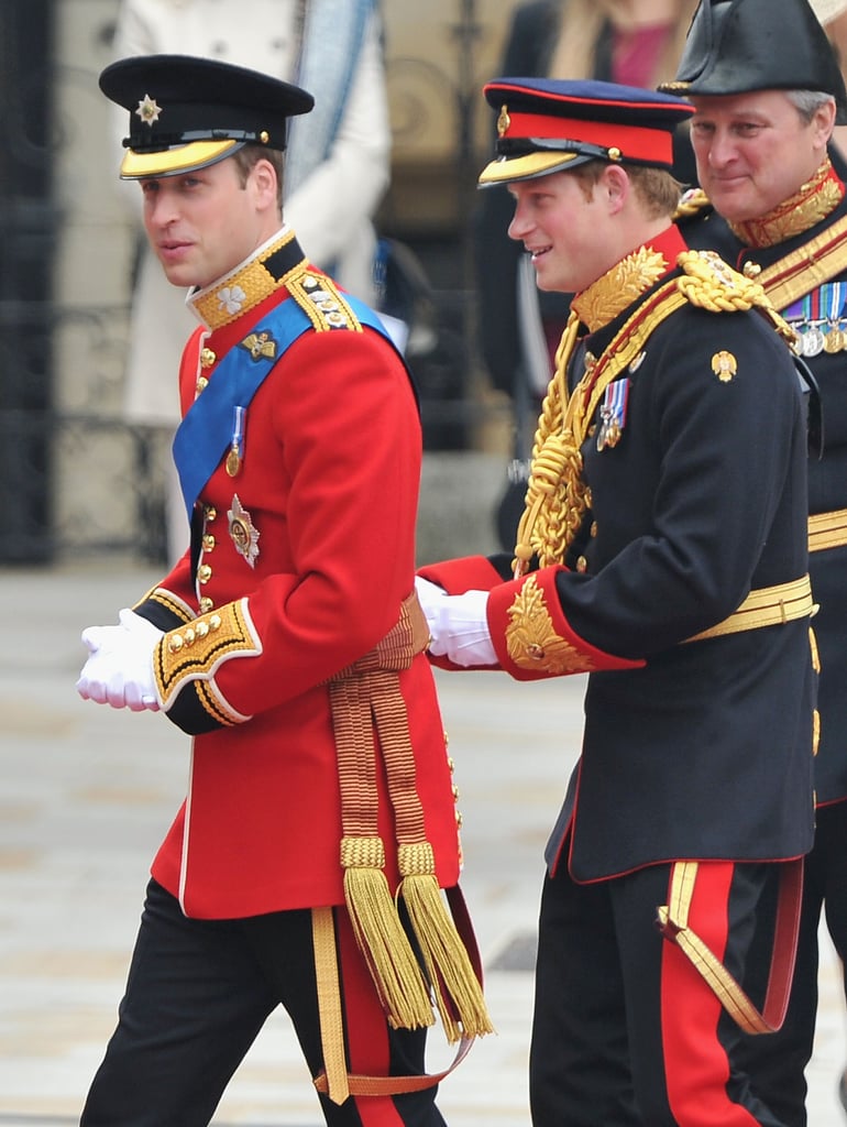 William and Harry Arriving at Westminster Abbey, 2011