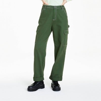 Mid-Rise Straight Leg Pocket Pants