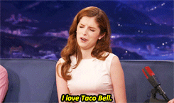 And it's not just celebrities she is obsessed with. She loves Taco Bell.