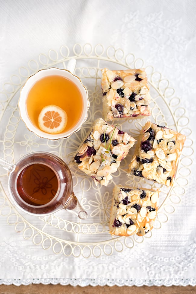 Blueberry and Almond Traybake