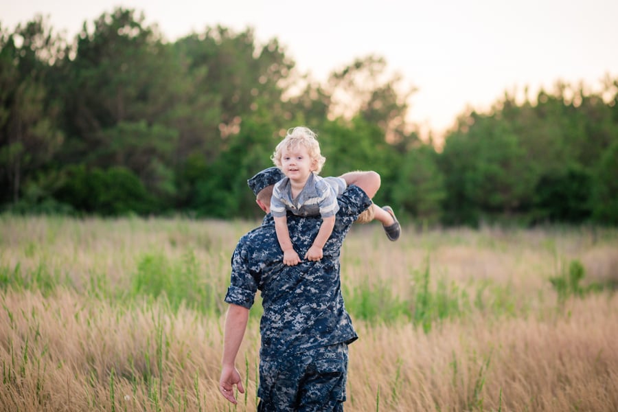 Military Dad's Tea Party With His Son