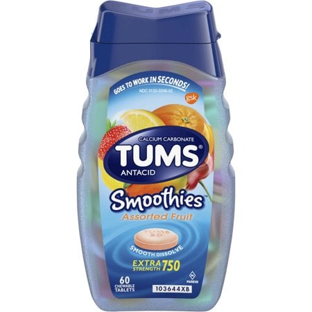 Tums Smoothies Assorted Fruit Extra Strength Antacid