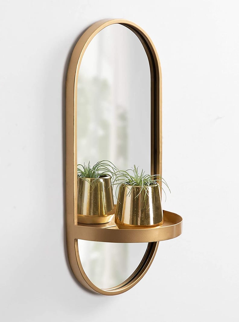 Glam Decor: Kate and Laurel Estero Modern Metal Wall Mirror With Shelf