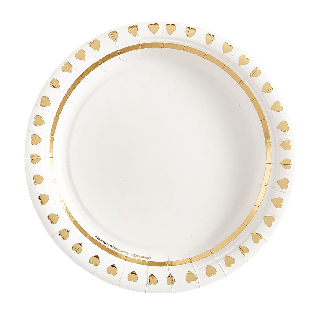 Gold Heart Paper Plates The Best Affordable Valentine's Day Decor