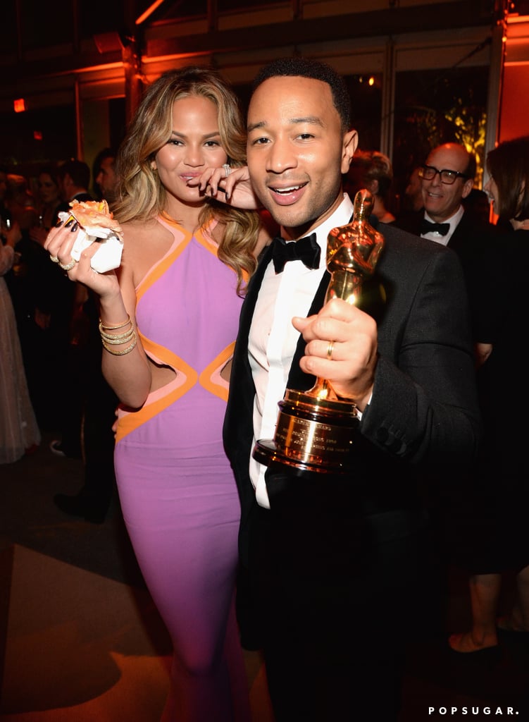 Chrissy had her burger, and John had his Oscar.