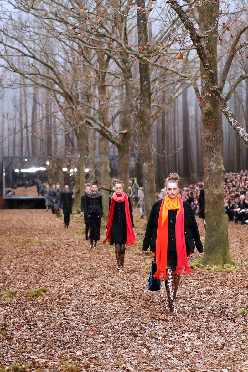 It Seems Like Long, Bright Scarves Are the Latest Chanel Accessory Trend
