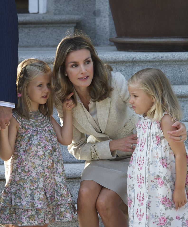 Queen Letizia of Spain With Princesses Leonor and Sofia