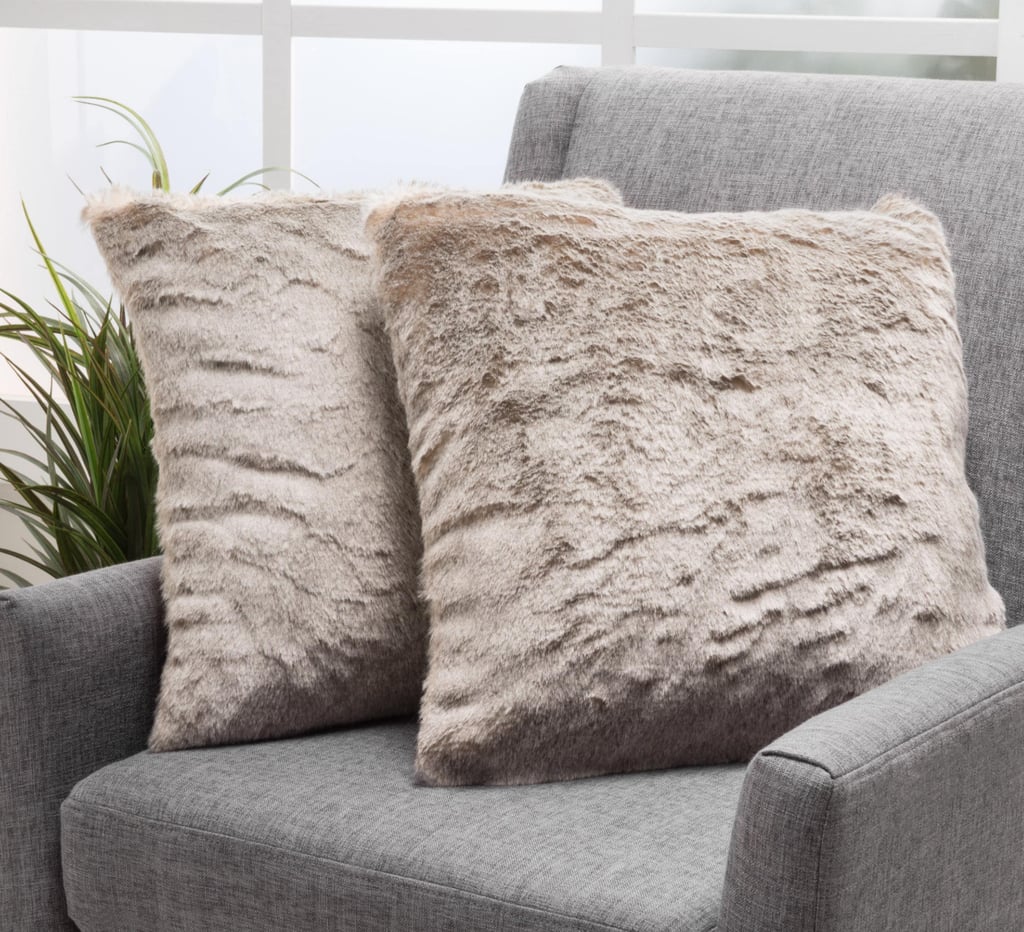 Christopher Knight Home Elise Faux Fur Square Throw Pillows