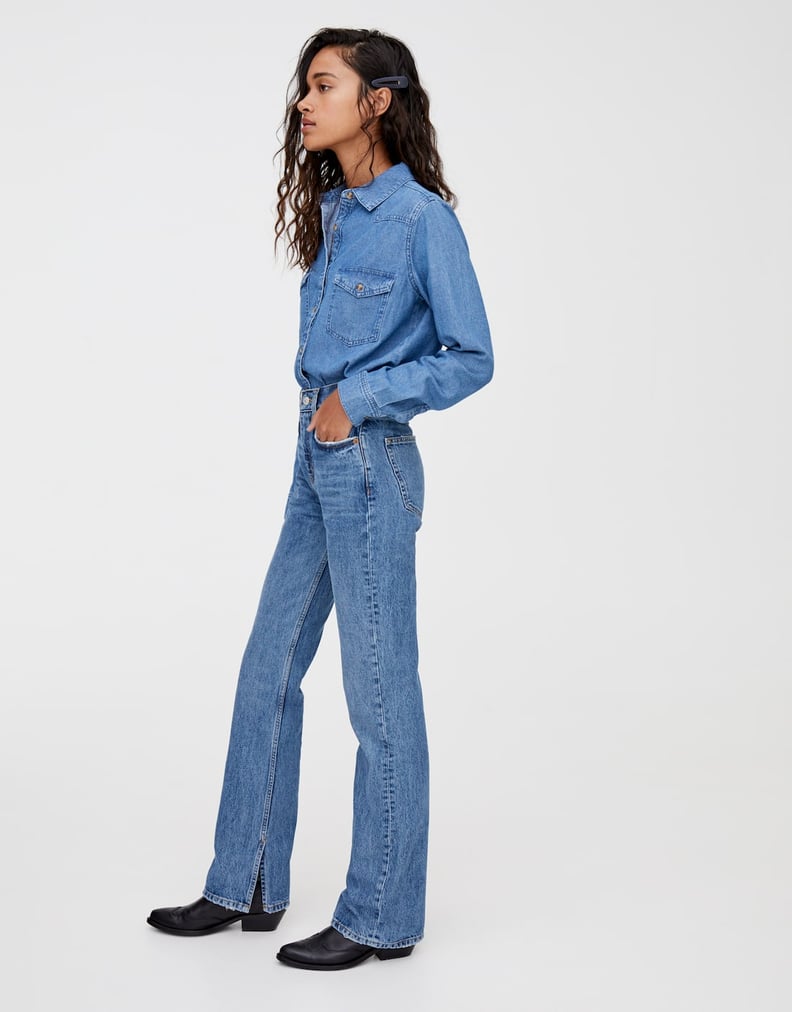 pull&bear High-Rise Jeans With Slits