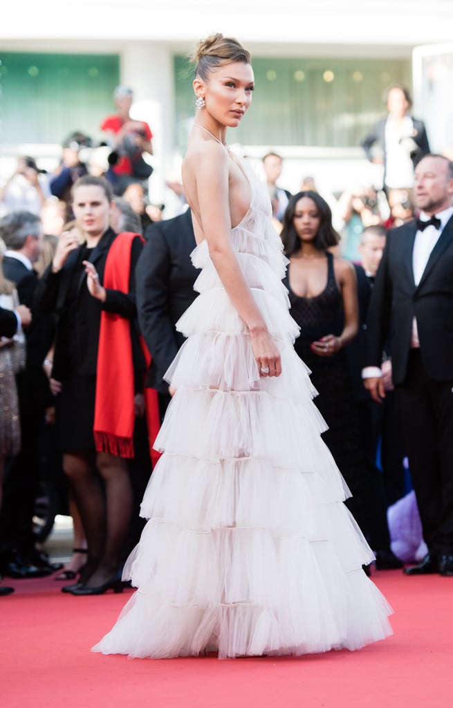 Bella Hadid's White Dior Gown at Cannes 2019