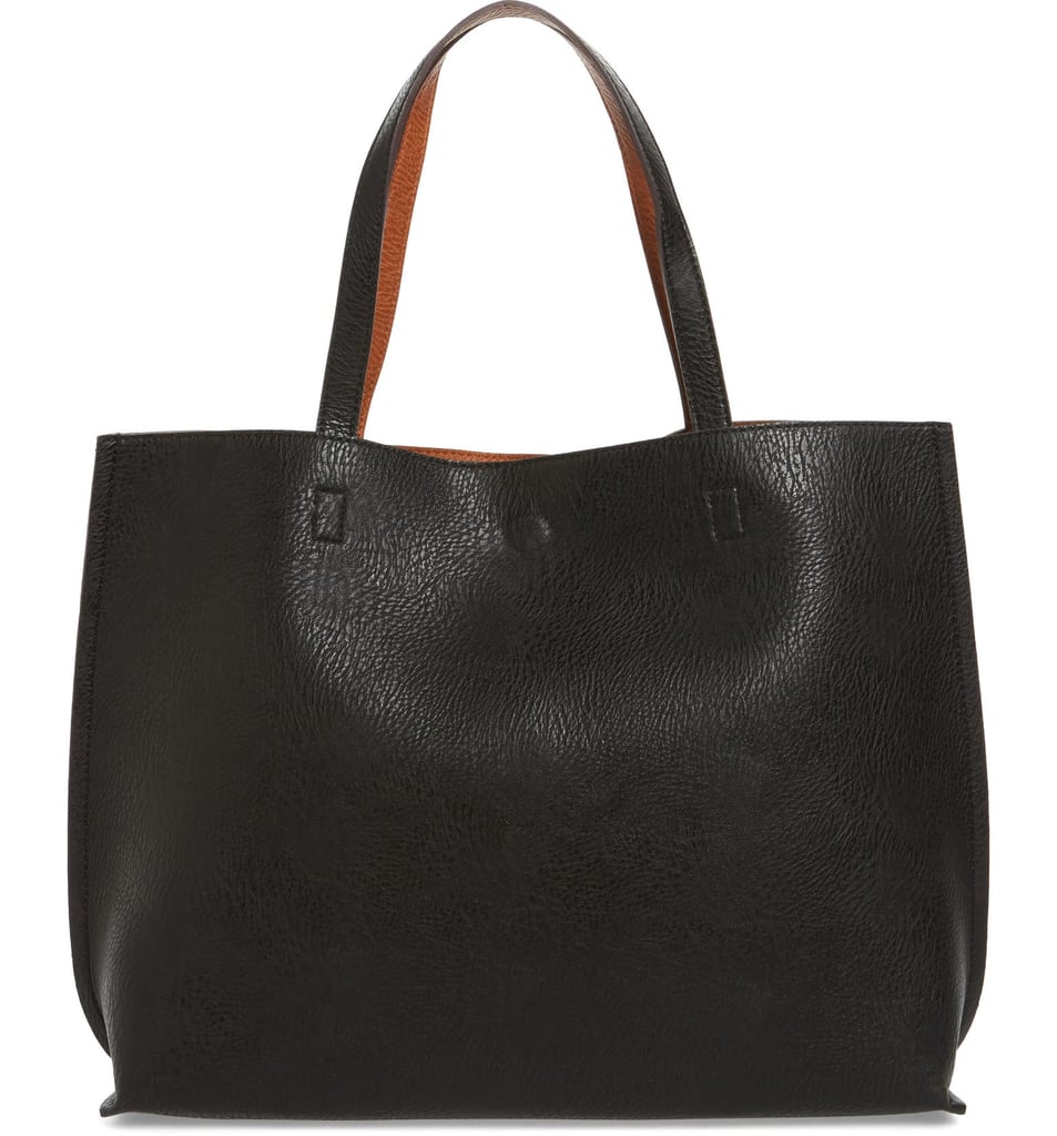 For a Wear-Everywhere Bag: Street Level Reversible Faux Leather Tote & Wristlet