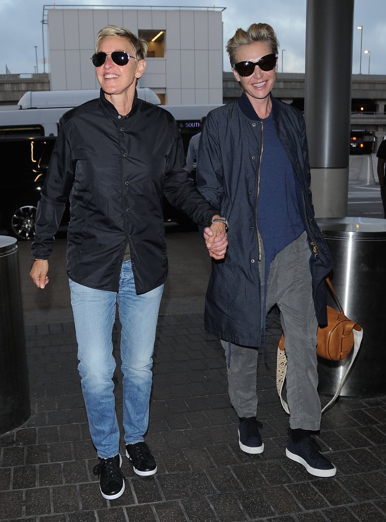 Ellen DeGeneres and Portia de Rossi in LA July 2016