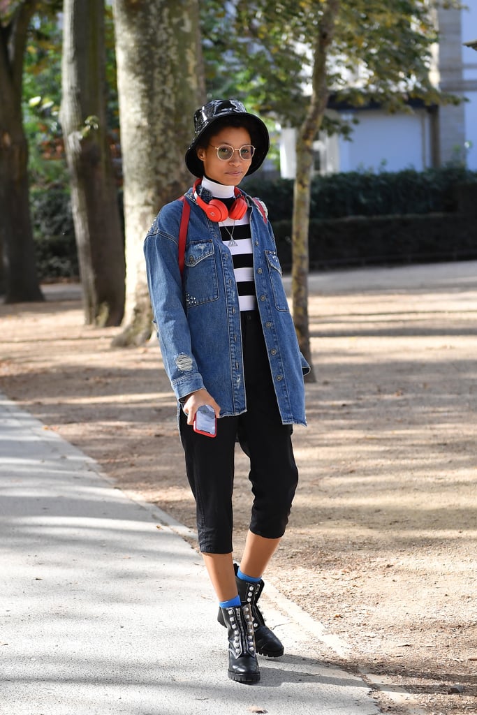 A graphic stripe feels cool for Summer with cropped pants and a trendy bucket hat.