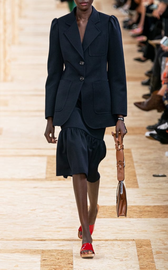 Miu Miu Ruffled Wool Cady Midi Skirt