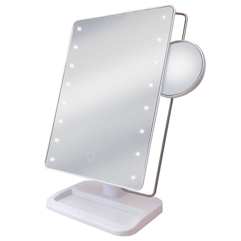 Sharper Image LED Sensor Mirror With 10X Magnification and Tray Base