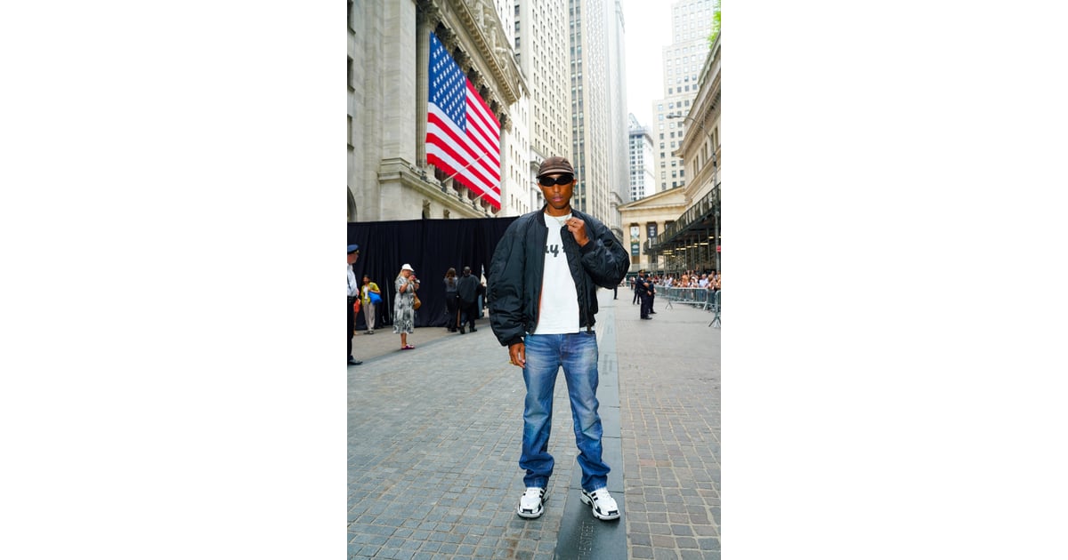 Pharrell Outside the Balenciaga Resort 2023 Show, Balenciaga Took Over the  New York Stock Exchange For a Star-Studded Show