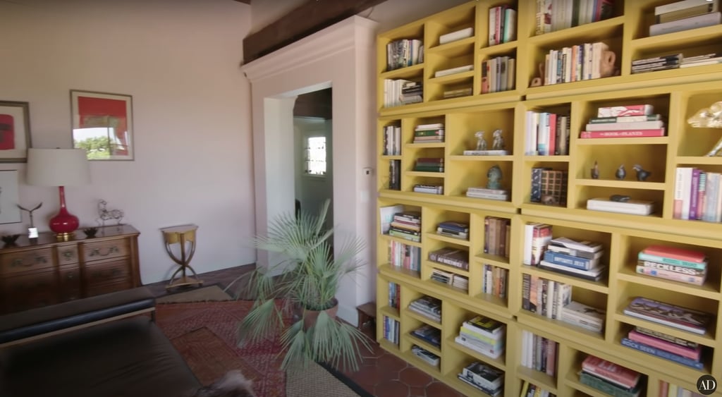 This enormous yellow bookcase is a book-lover's dream come true.