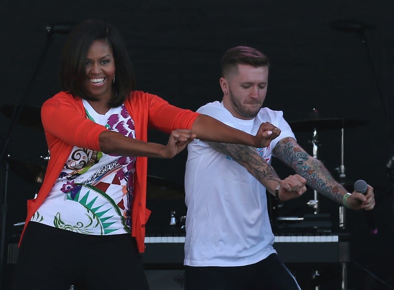 Dancing expertly at the White House Easter Egg Roll in 2015.