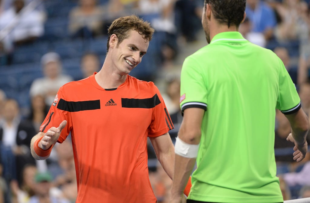 Andy Murray was all smiles after winning his men's singles match.
Andy Murray was all smiles after winning his men's singles match.