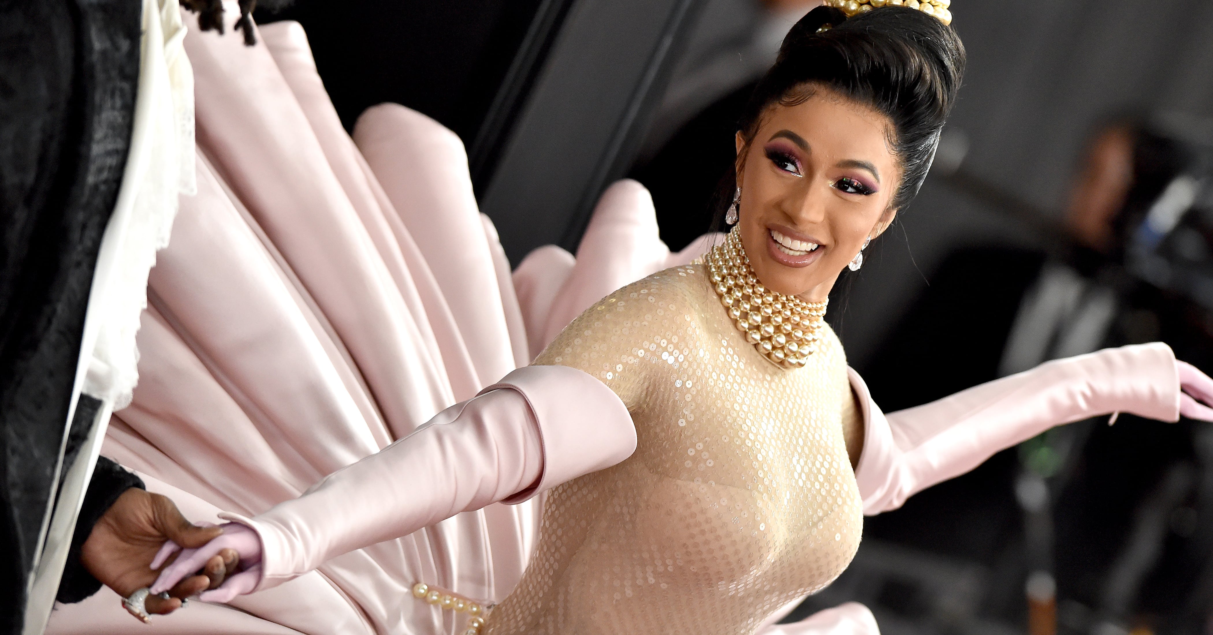 Thierry mugler cardi b dress clearance